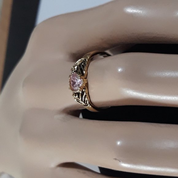 Ring  HEART PINK Sapphire My Loving Heart 18K HGE RSC COVENANT - Picture 9 of 14